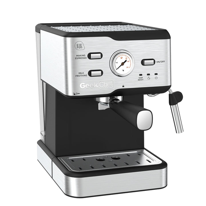 Espresso Machine 20 Bar Pump Pressure Cappuccino Latte Maker Coffee Machine With ESE POD Filter&Milk Frother Steam Wand&thermometer, 1.5L Water Tank, Stainless Steel Espresso Ban On Amazon - Mamofa Global Store