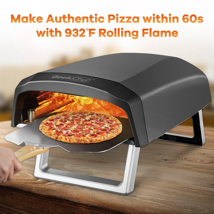 Geek Chef Gas Pizza Oven, Pizza Ovens For Outside Propane, Outdoor Ovens With 13 Inch Pizza Stone, Portable Gas Pizza Oven With Foldable Legs, Pizza Oven For Patio Garden,Ban Amazon,homedepot,lowes - Mamofa Global Store