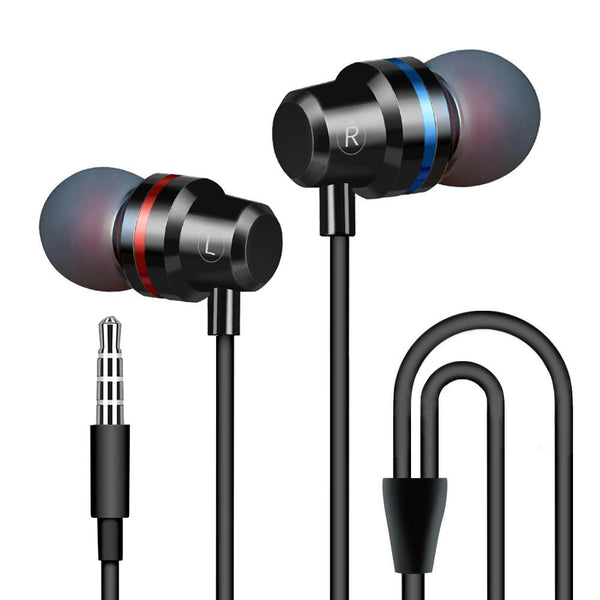 Metal Headphones Heat Tone In-ear Mobile Phone Headphones - Mamofa Global Store