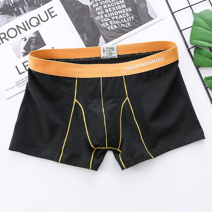 Men's Boxer Briefs Week Days Underwear Solid Color Simple Trendy Breathable Multicolor Pants - Mamofa Global Store