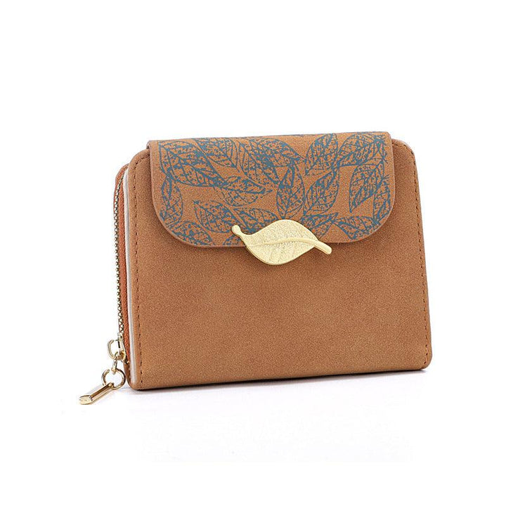 Women's Short Print Flip Zipper Wallet - Mamofa Global Store