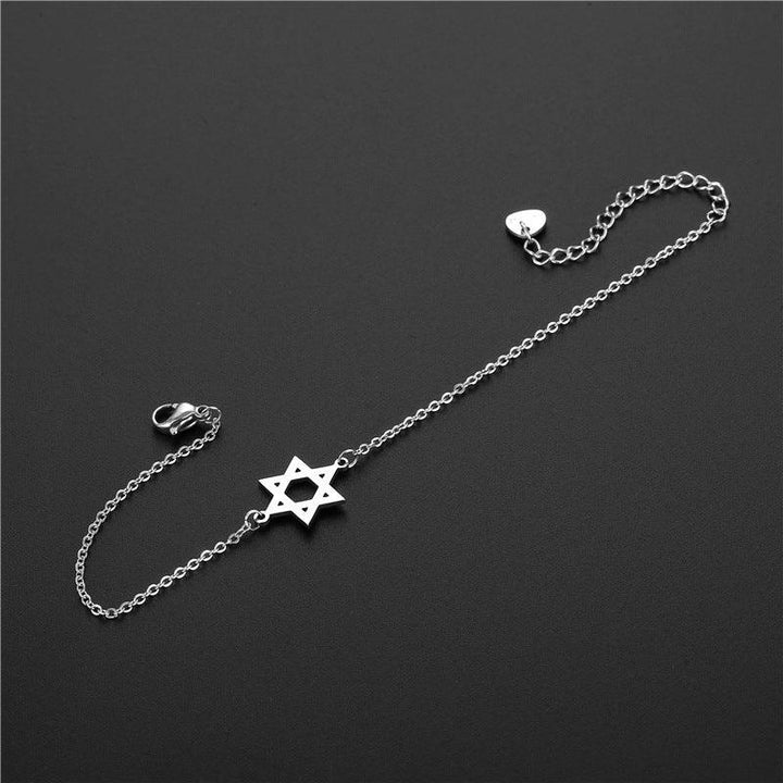 Stainless Steel Six-pointed Star Bracelet Titanium Steel - Mamofa Global Store