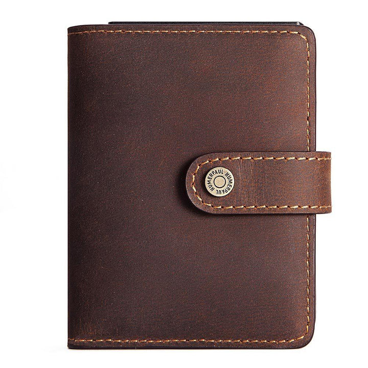 Vintage Zipper Leather Card Holder - Mamofa Global Store