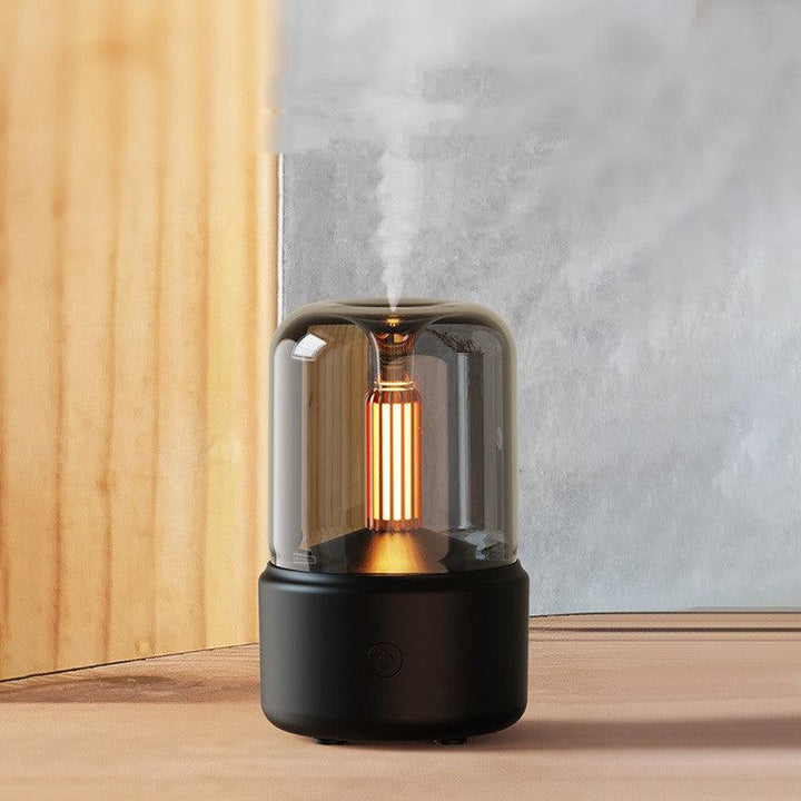 Atmosphere Light Humidifier Candlelight Aroma Diffuser Portable 120ml Electric USB Air Humidifier Cool Mist Maker Fogger 8-12 Hours With LED Night Light - Mamofa Global Store