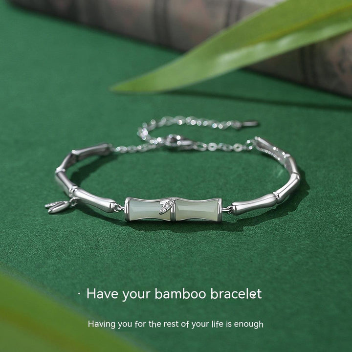 Bamboo Bracelet Women's Sterling Silver Ornament - Mamofa Global Store