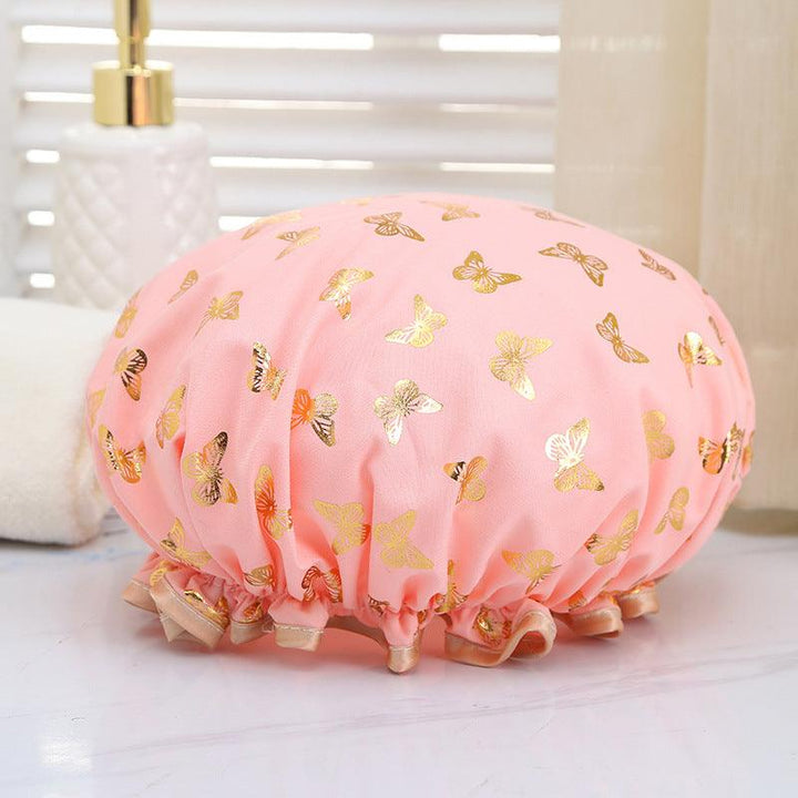 Gold-plated Bow Shower Cap Shower - Mamofa Global Store