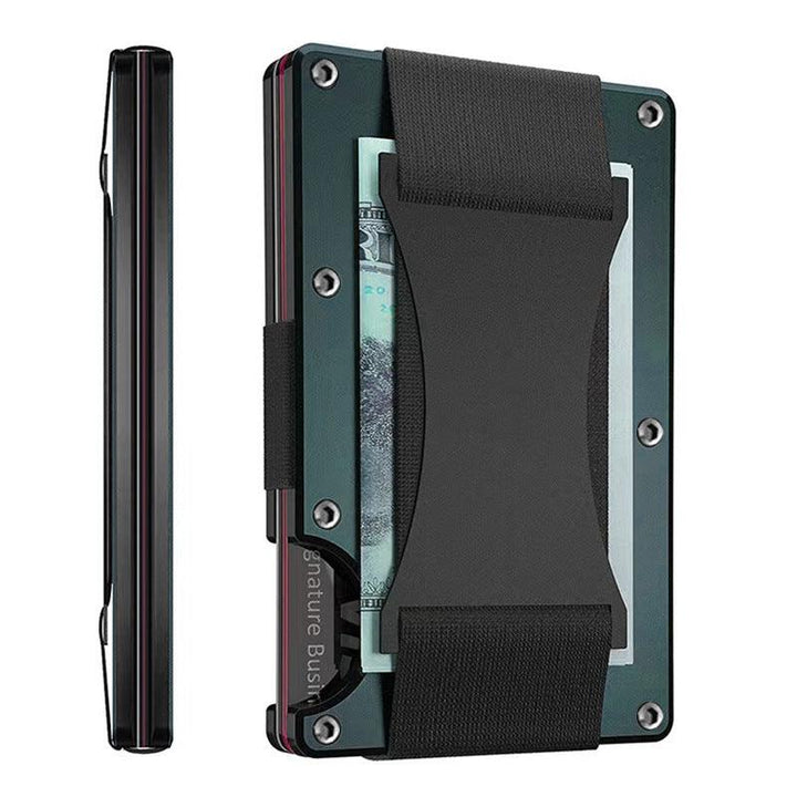 Metal Card Wrapped Carbon Fiber Wallet RFID Anti-theft Brush - Mamofa Global Store