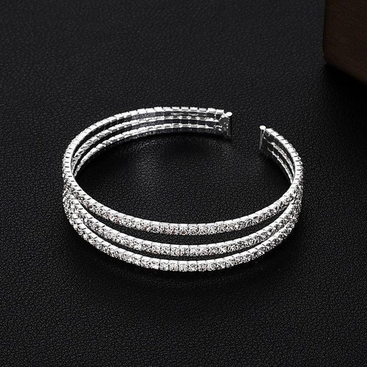 Bridal Accessories Temperament Full Diamond Elastic Bracelet - Mamofa Global Store