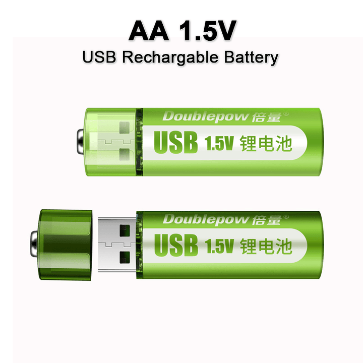 USB Rechargeable Battery No. 5, No. 7 Lithium Battery, Large Capacity 1.5v Constant Voltage AA - Mamofa Global Store