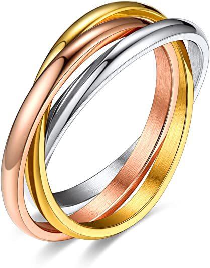 Three-ring Rotating Ring For Couple Creative Personalized Anxiety Relief Rings Women Geometric Jewelry - Mamofa Global Store