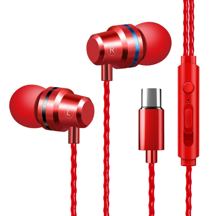 Metal Headphones Heat Tone In-ear Mobile Phone Headphones - Mamofa Global Store