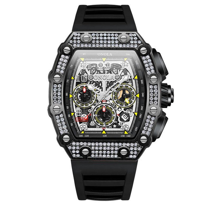 Full Diamond Fashion New Multi-functional Mechanical Watch - Mamofa Global Store