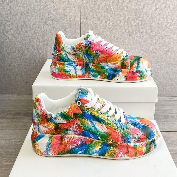 Graffiti Sneakers Plus Size Casual Sneakers - Mamofa Global Store