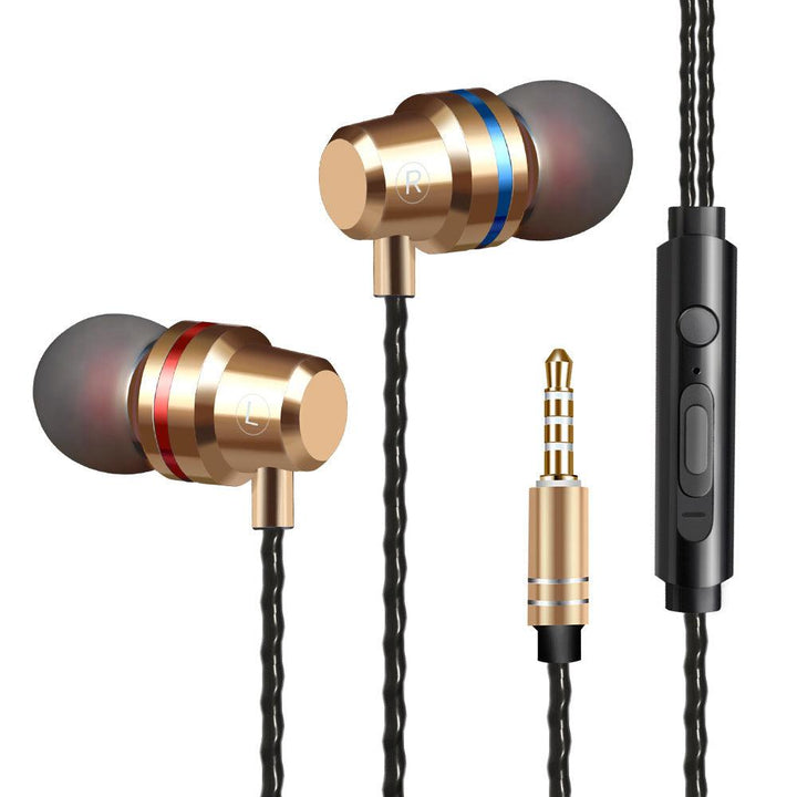 Metal Headphones Heat Tone In-ear Mobile Phone Headphones - Mamofa Global Store