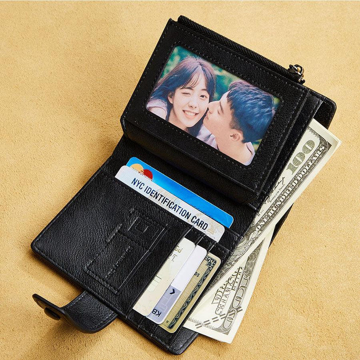 Men's Leather Wallet Three Fold Multi Card Space - Mamofa Global Store