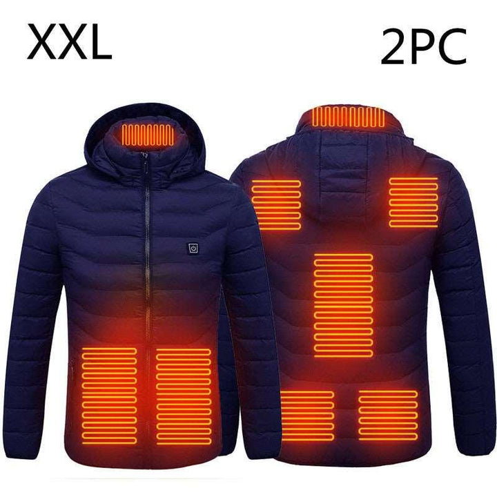 New Heated Jacket Coat USB Electric Jacket Cotton Coat Heater Thermal Clothing Heating Vest Men's Clothes Winter - Mamofa Global Store