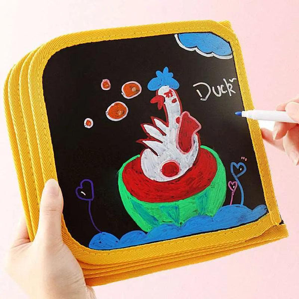 Children's Portable Drawing Book Blackboard Album Early Education Gift - Mamofa Global Store