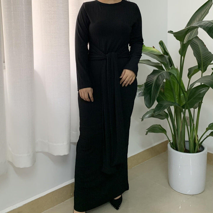 Middle East Dubai Robe Plus Size Knitted Muslim Dress - Mamofa Global Store