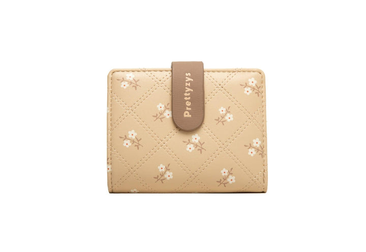 Women's Soft Printed Buckle Folding Small Wallet Multiple Card Slots Integrated Card Holder - Mamofa Global Store