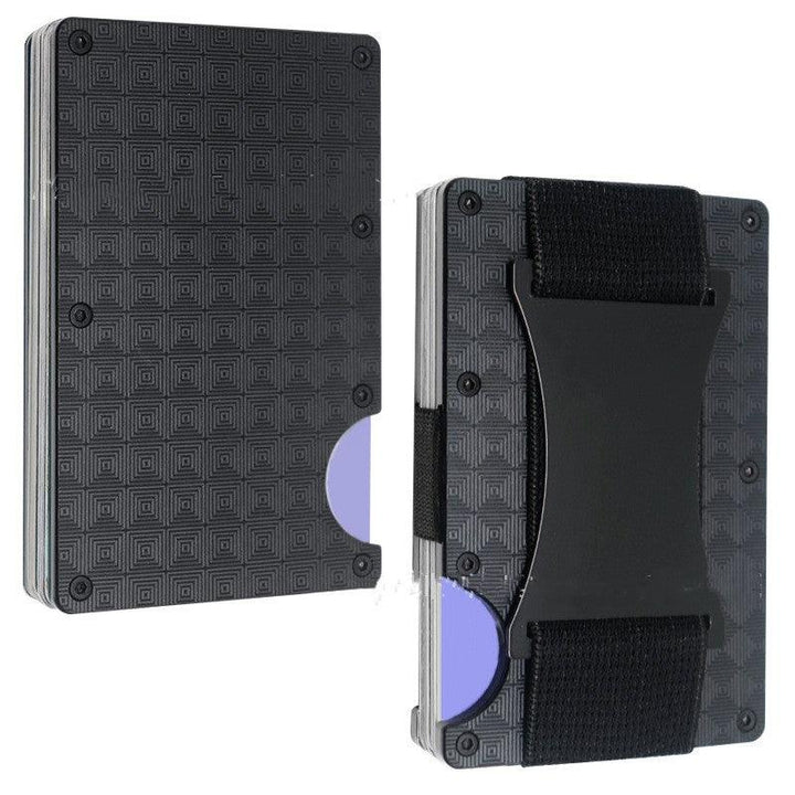 Metal Card Wrapped Carbon Fiber Wallet RFID Anti-theft Brush - Mamofa Global Store