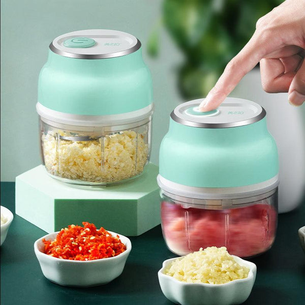 Portable Electric Mini Garlic Cutter Masher Vegetable Fruit Meat Food Chopper Grinder - Mamofa Global Store