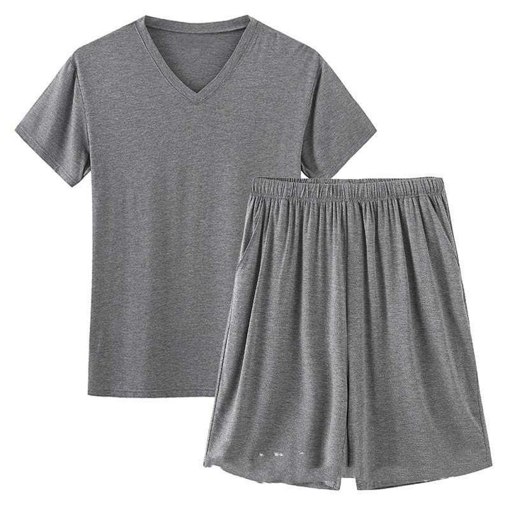 Modal Pajamas Men's Summer Shorts Short Sleeve - Mamofa Global Store